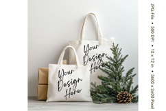 Canvas Tote Bag Mockup Shopping Bag White Natural Blank_132 Product Image 1