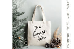 Canvas Tote Bag Mockup Shopping Bag White Natural Blank_134 Product Image 1