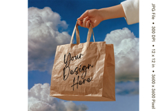 Canvas Tote Bag Mockup Shopping Bag White Natural Blank_135 Product Image 1