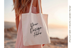 Canvas Tote Bag Mockup Shopping Bag White Natural Blank_14 Product Image 1