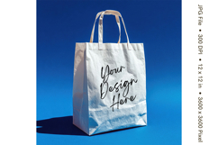 Canvas Tote Bag Mockup Shopping Bag White Natural Blank_141 Product Image 1