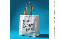 Canvas Tote Bag Mockup Shopping Bag White Natural Blank_142 Product Image 1
