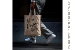 Canvas Tote Bag Mockup Shopping Bag White Natural Blank_143 Product Image 1