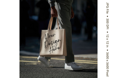 Canvas Tote Bag Mockup Shopping Bag White Natural Blank_144 Product Image 1