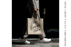 Canvas Tote Bag Mockup Shopping Bag White Natural Blank_145 Product Image 1