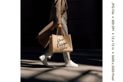 Canvas Tote Bag Mockup Shopping Bag White Natural Blank_146 Product Image 1