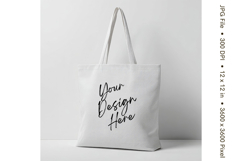 Canvas Tote Bag Mockup Shopping Bag White Natural Blank_150 Product Image 1