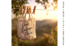 Canvas Tote Bag Mockup Shopping Bag White Natural Blank_153 Product Image 1