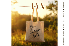 Canvas Tote Bag Mockup Shopping Bag White Natural Blank_154 Product Image 1