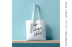 Canvas Tote Bag Mockup Shopping Bag White Natural Blank_155 Product Image 1