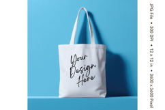 Canvas Tote Bag Mockup Shopping Bag White Natural Blank_157 Product Image 1