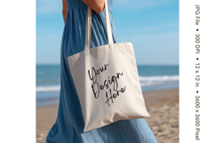 Canvas Tote Bag Mockup Shopping Bag White Natural Blank_159 Product Image 1
