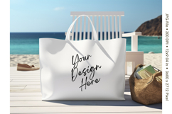 Canvas Tote Bag Mockup Shopping Bag White Natural Blank_19 Product Image 1
