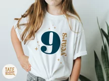 9 years SVG cut file - retro 9th birthday shirt svg Product Image 2