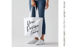 Canvas Tote Bag Mockup Shopping Bag White Natural Blank_22 Product Image 1