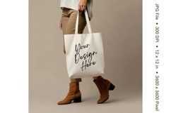 Canvas Tote Bag Mockup Shopping Bag White Natural Blank_24 Product Image 1