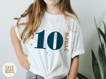 10 years SVG cut file - retro 10th birthday shirt svg Product Image 2
