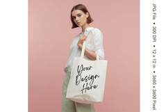 Canvas Tote Bag Mockup Shopping Bag White Natural Blank_32 Product Image 1