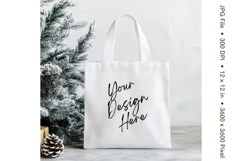 Canvas Tote Bag Mockup Shopping Bag White Natural Blank_40 Product Image 1