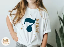7 years SVG cut file - retro 7th birthday shirt svg Product Image 2