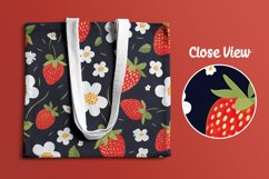 Floral Strawberry Seamless Pattern Digital Papers Product Image 5