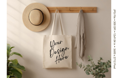 Canvas Tote Bag Mockup Shopping Bag White Natural Blank_6 Product Image 1