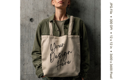 Canvas Tote Bag Mockup Shopping Bag White Natural Blank_67 Product Image 1