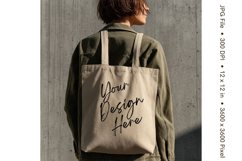 Canvas Tote Bag Mockup Shopping Bag White Natural Blank_68 Product Image 1