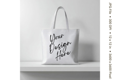 Canvas Tote Bag Mockup Shopping Bag White Natural Blank_74 Product Image 1
