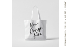 Canvas Tote Bag Mockup Shopping Bag White Natural Blank_75 Product Image 1