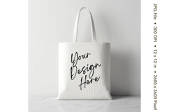 Canvas Tote Bag Mockup Shopping Bag White Natural Blank_77 Product Image 1