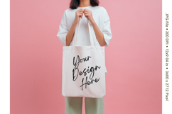 Canvas Tote Bag Mockup Shopping Bag White Natural Blank_9 Product Image 1