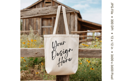 Canvas Tote Bag Mockup Shopping Bag White Natural Blank_9 Product Image 1