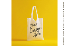 Canvas Tote Bag Mockup Shopping Bag White Natural Blank_92 Product Image 1
