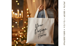 Canvas Tote Bag Mockup Shopping Bag White Natural Blank_97 Product Image 1