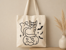 Ghost Halloween SVG Black Cat Ghost PNG Ghost Cat SVG Cut Product Image 5
