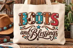 Western Boots and Blessings Cowgirl Design Product Image 3
