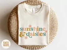 Sunshine & daisies SVG cut file - Retro summer daisy svg Product Image 3