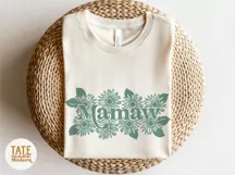 Mamaw boho sunflower SVG cut file - floral Mother's Day Product Image 2