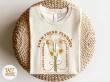 Farm fresh flowers PNG for sublimation - Retro spring png Product Image 2