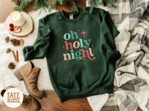 Oh holy night SVG cut file - Retro Christian Christmas svg Product Image 4