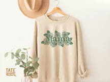 Mama boho sunflower SVG cut file - floral Mother's Day svg Product Image 3