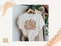 Friendsgiving retro SVG cut file - Pumpkin thanksgiving svg Product Image 3