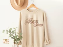 Let's get cozy Retro PNG for sublimation - retro daisy png Product Image 3
