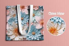 Pastel 3D Flowers Seamless Pattern Digital Papers Product Image 4