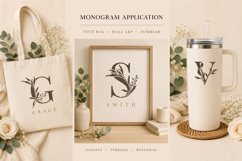 Floral Monogram Alphabet SVG Bundle Product Image 3
