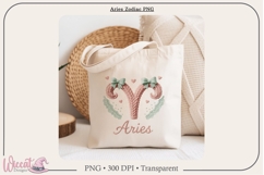 Aries Zodiac PNG, Cozy Faux Knit Astrology Clipart, Product Image 6