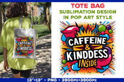 Cute Pop Art Quote Tote Bag Sublimation Design Product Image 1