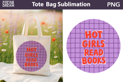 Funny Book Quotes Tote Bag | Book Lover Sublimation Product Image 1