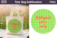 Funny Book Quotes Tote Bag | Book Lover Sublimation Product Image 1